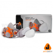 Комплект для защиты дыхания J-SET 6500 полумаска с фильтром А1, предфильтры, нитриловые перчатки