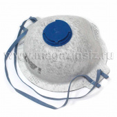 Респиратор противоаэрозольный Бриз-1104-1К АВ FFP2 NR D ФП защита от запахов с клапаном выдоха