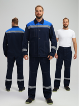 Костюм Лигор-1 СОП (тк.Саржа,250) брюки, т.синий/васильковыйКостюм Лигор-1 СОП (тк.Саржа,250) брюки, т.синий/васильковый