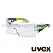 Очки открытые UVEX "Феос"; линза: Суправижн HC-AF, прозрачная, 2-1,2, оправа: черный, зеленый , арт. 9192225