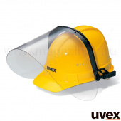 щиток на каску UVEX; линза: PC, прозрачная, 540х195х1 мм