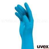 перчатки uvex Ю-Фит одноразовые, нитрил, в упаковке: 100 шт. (картон), р. 7-9