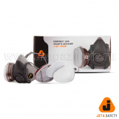 Комплект для защиты дыхания J-SET 5500 полумаска с фильтром А1, предфильтры, нитриловые перчатки