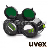 Очки закрытые UVEX Амиго 9350035 для газосварщика откидной светофильтр: зеленая 5 (Г2), арт. 9350035