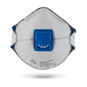 Полумаска противоаэрозольная с клапаном, с угольным слоем, чашеобразная, с регулировкой резинок, арт. JM-8628