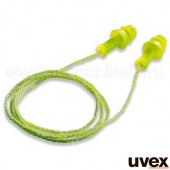 вкладыши противошумные uvex ВисперПлюс на шнурке, многоразовые, в индивидуальной пластиковой коробоч, арт. 2111217