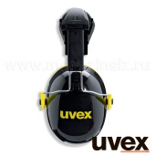 наушники противошумные uvex K2H на каску, черно-желтые; SNR 30dB, арт. 2600202