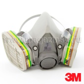 Комплект полумаска 3М 6000 (6100, 6200, 6300) с фильтрами 3М 6059 АВЕК доп. защита от аммиака, арт. 1001203